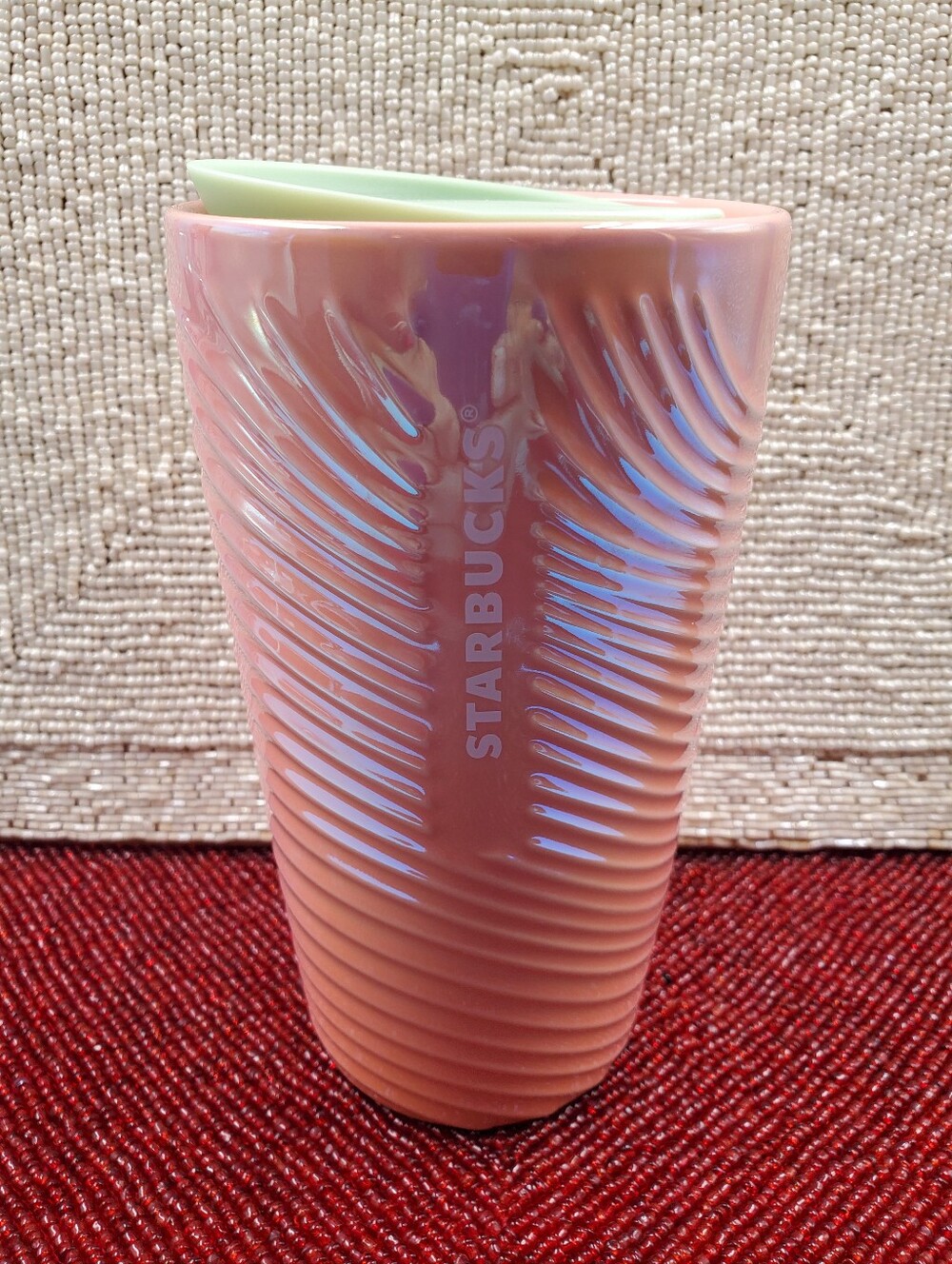 Starbucks Summer 2023 Cotton Candy Pink Luster Ceramic Tumbler (C21)